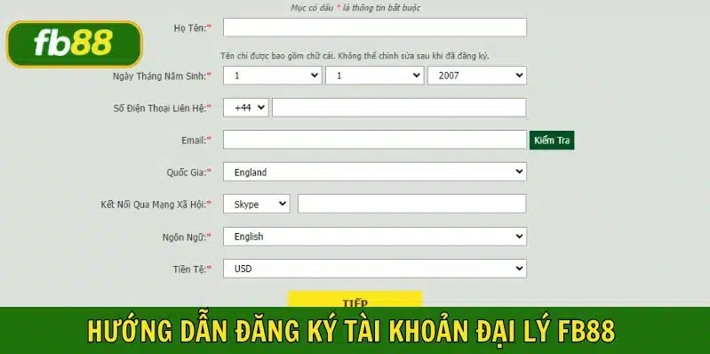 Hướng dẫn đăng ký đại lý fb88 chi tiết từ a-z