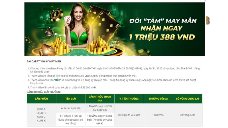 Ưu đãi cực khủng khi chơi game bài tại nhà cái FB88