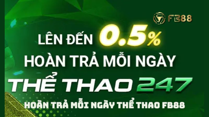 Hoàn Trả Mỗi Ngày Thể Thao FB88 0.5% Không Giới Hạn 2025