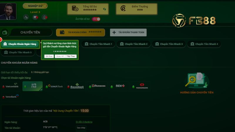 Hướng dẫn anh em nạp tiền fb88 cực nhanh chỉ với 4 bước